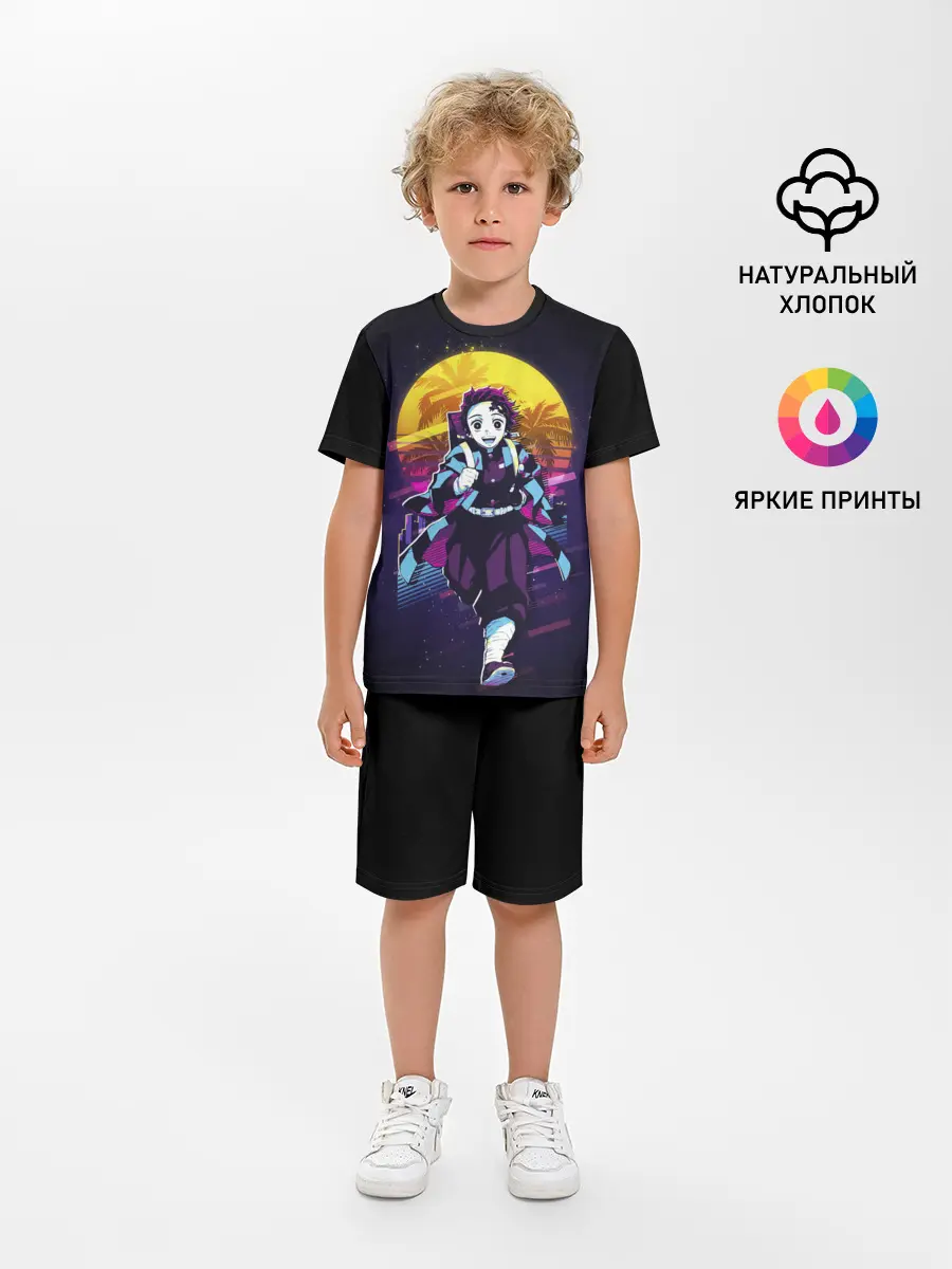 Детская пижама с шортами / Танджиро Камадо Kimetsu no Yaiba