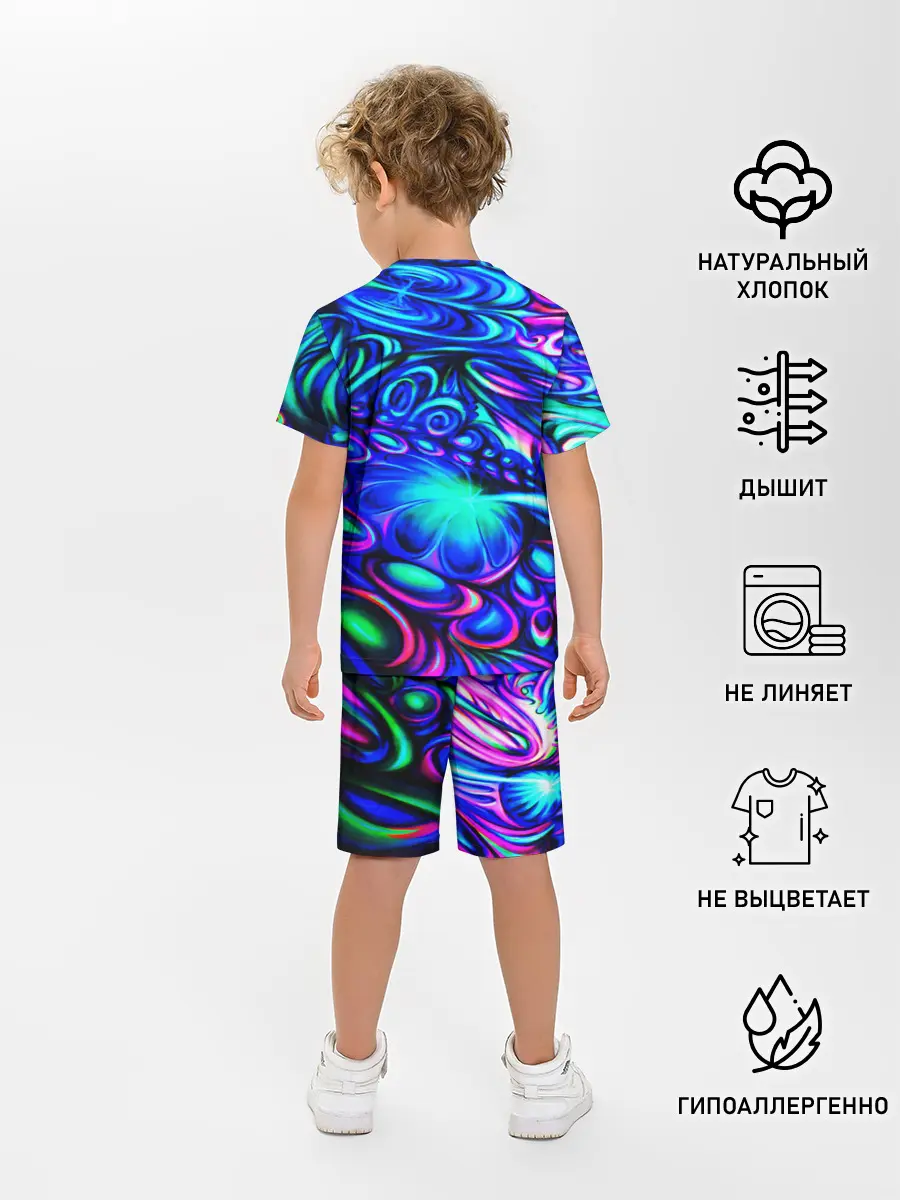 Детская пижама с шортами / PSY NEON