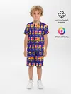 Детская пижама с шортами / ФК БАРСЕЛОНА / PATTERN / УЗОР