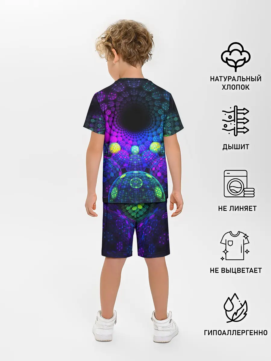 Детская пижама с шортами / PSY NEON