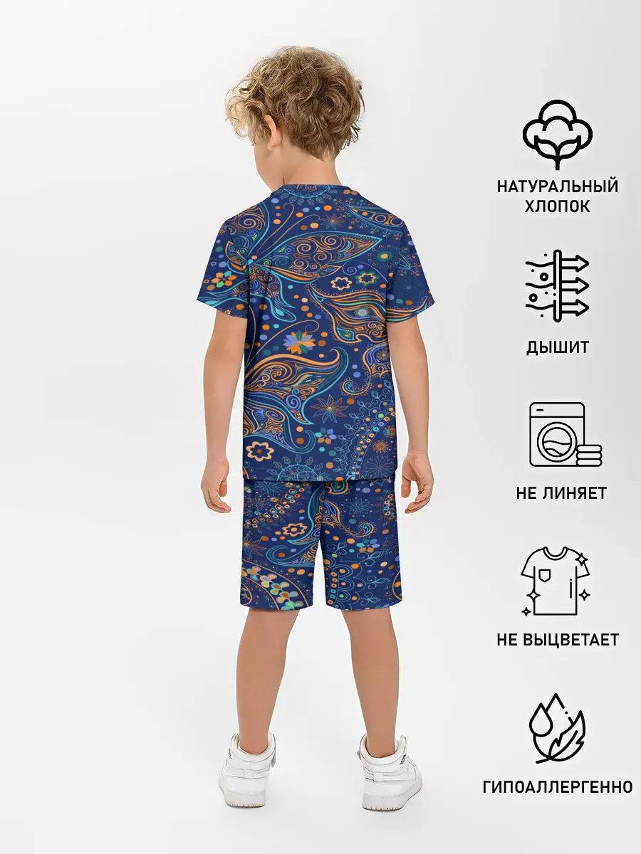 Детская пижама с шортами / Необычные узоры