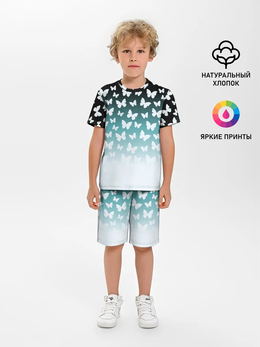 Детская пижама с шортами / Бабочки