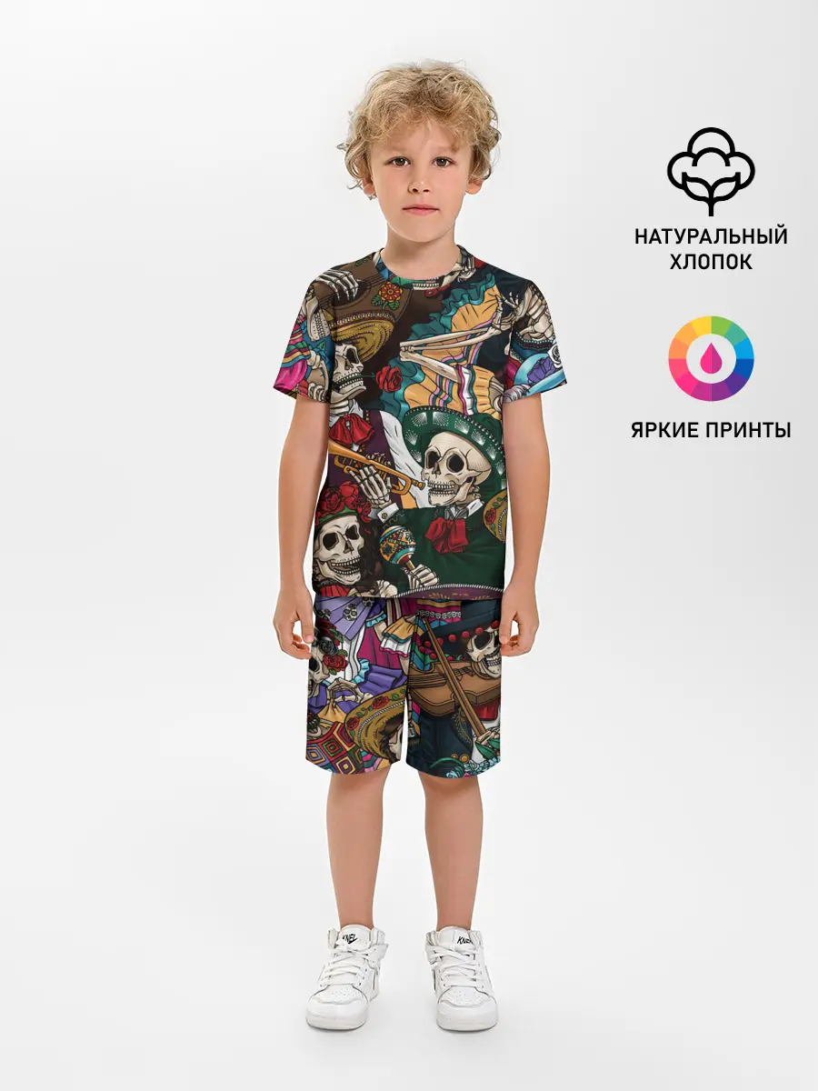 Детская пижама с шортами / Мексиканская Вечеринка