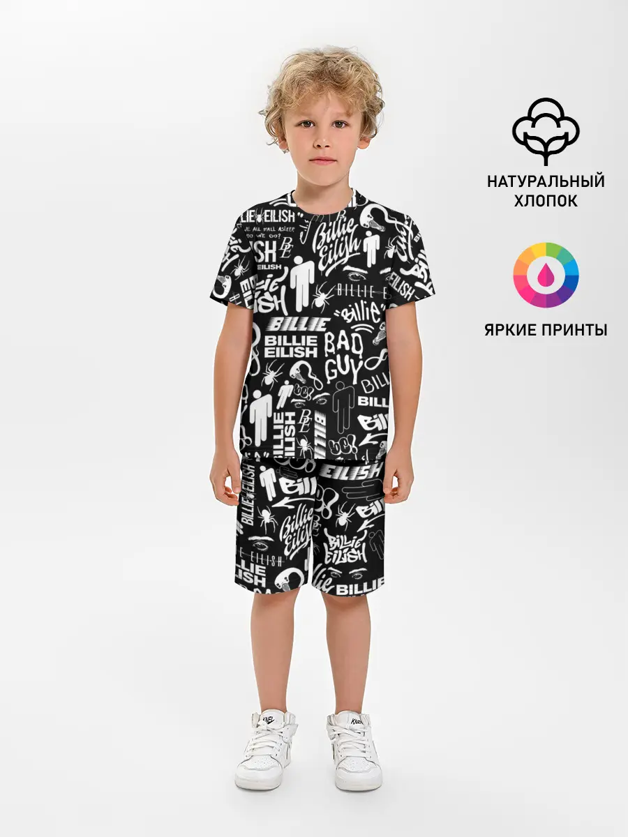 Детская пижама с шортами / BILLIE EILISH | БИЛЛИ АЙЛИШ