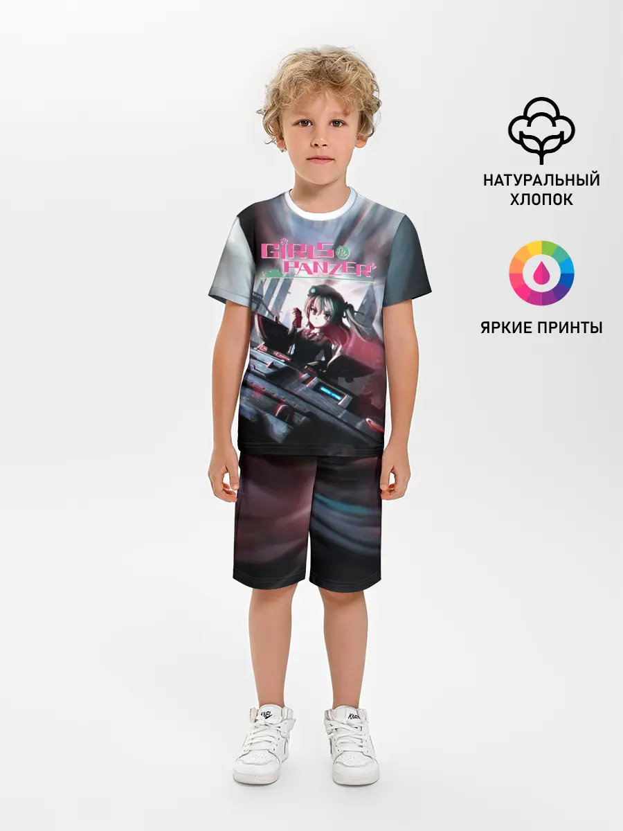 Детская пижама с шортами / Девушки и танки | Арису Симада