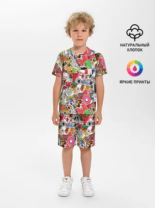 Детская пижама с шортами / Sticker Bombing