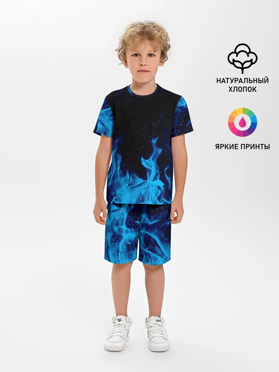 Детская пижама с шортами / СИНИЙ ОГОНЬ | BLUE FIRE