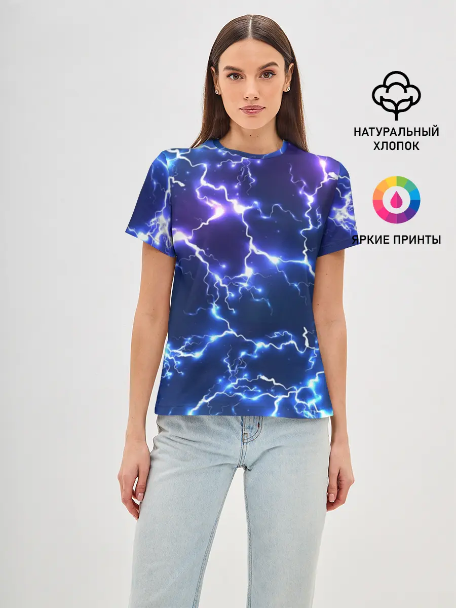 Женская базовая футболка / Молнии | Flash