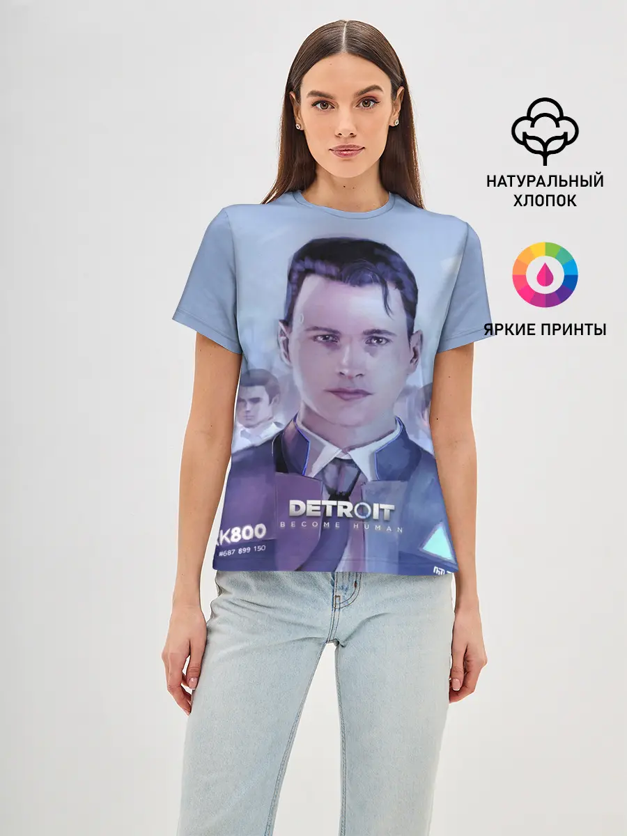Женская базовая футболка / Detroit become human