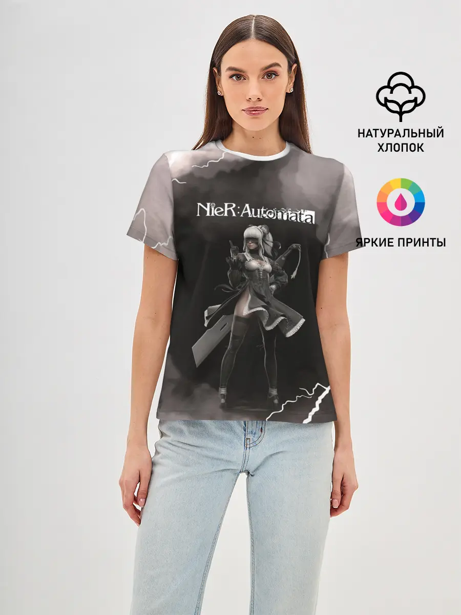 Женская базовая футболка / 2B | Nier Automata