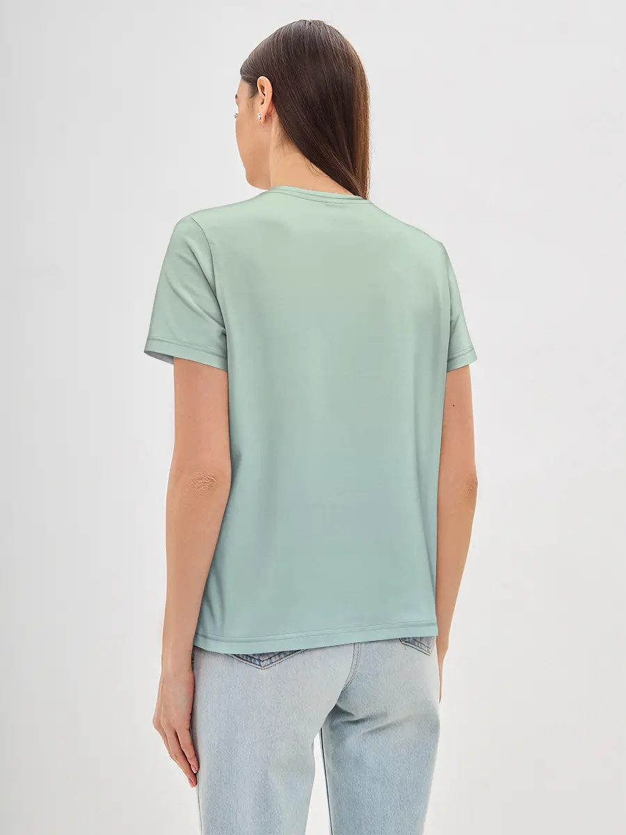 Женская базовая футболка / акварельные панды