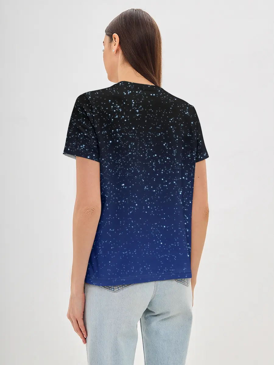 Женская базовая футболка / НОЧНОЕ НЕБО