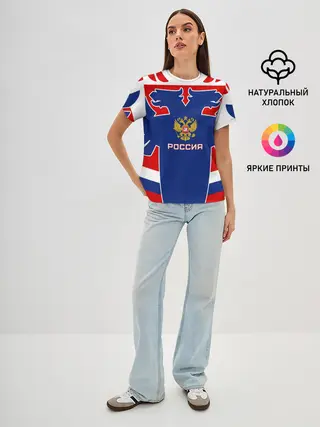 Женская базовая футболка / Русский хоккей