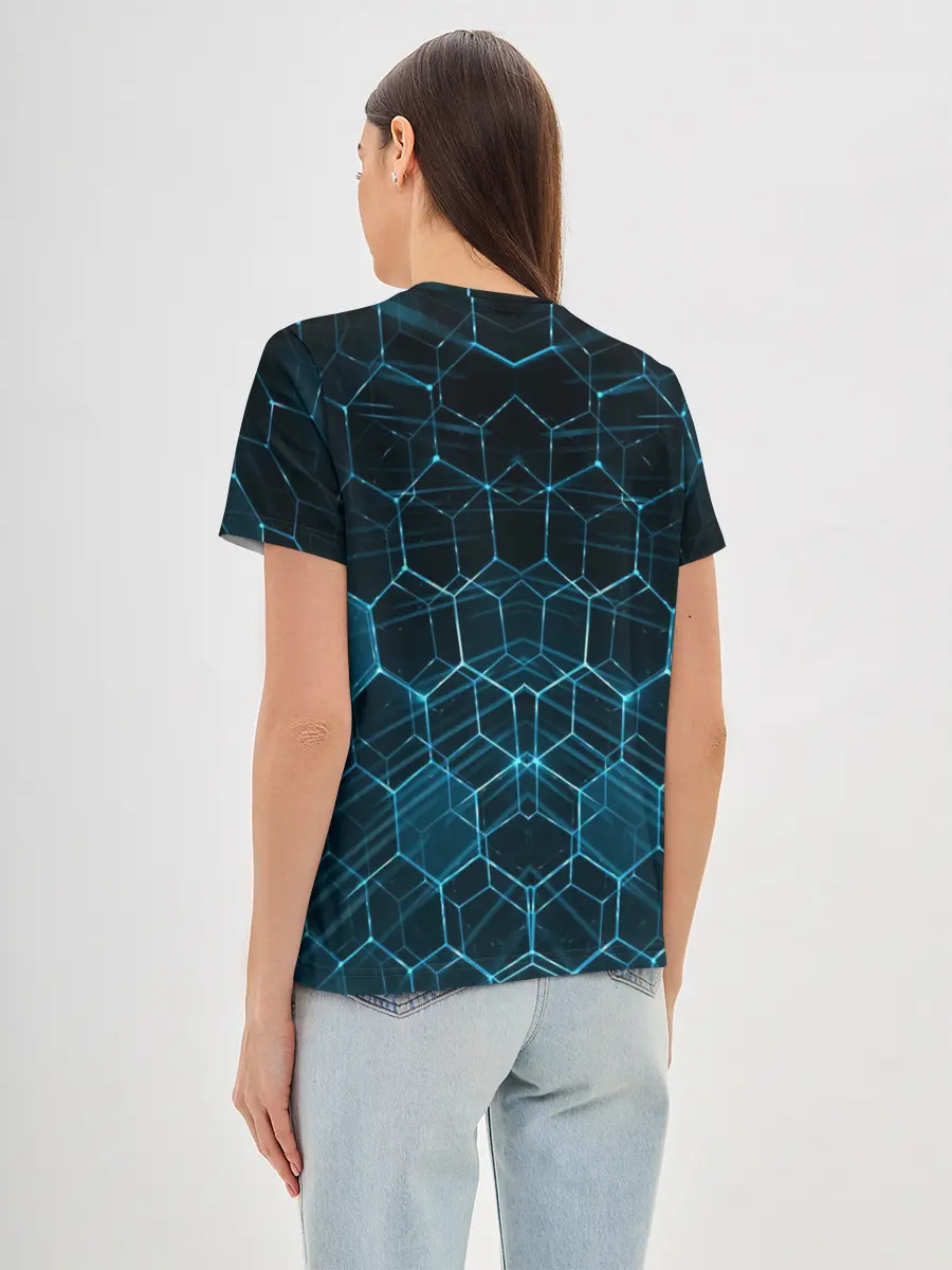 Женская базовая футболка / НЕОНОВАЯ БРОНЯ