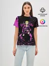 Женская базовая футболка / Кира джоджо фиолетовые брызги