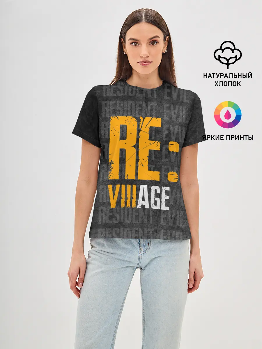 Женская базовая футболка / RE VILLAGE | ДЕРЕВНЯ ОБИТЕЛЬ ЗЛА
