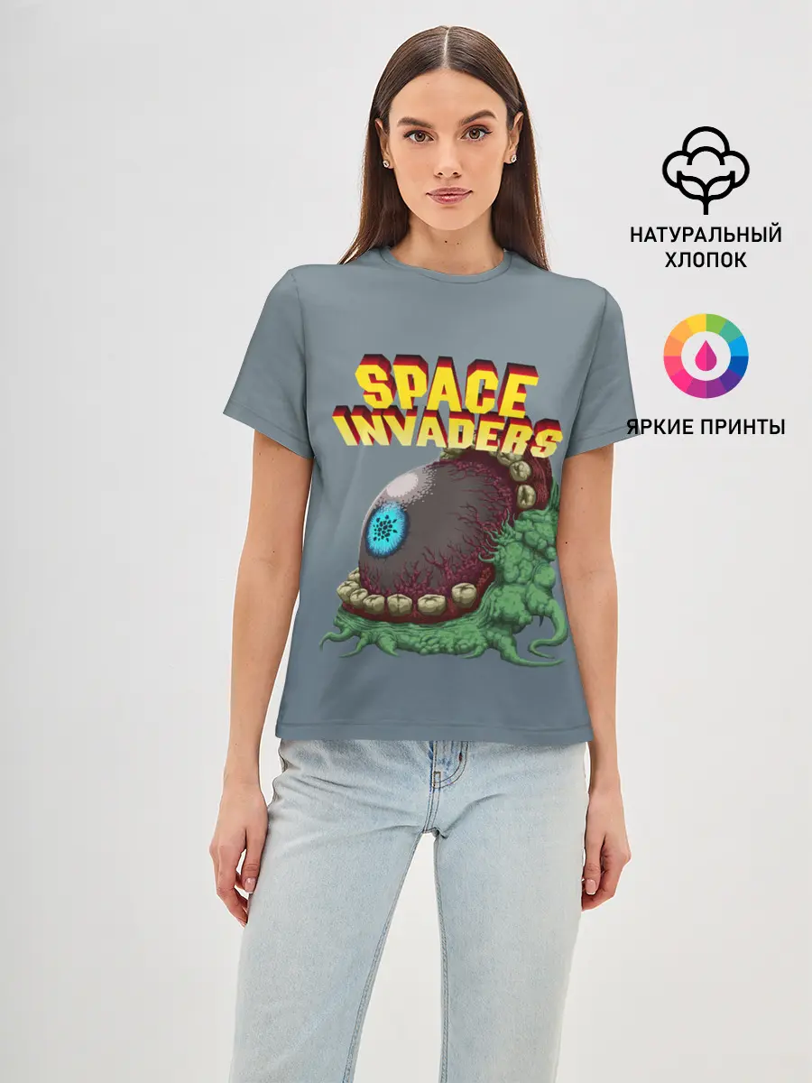 Женская базовая футболка / Boss | Space Invaders | Old game