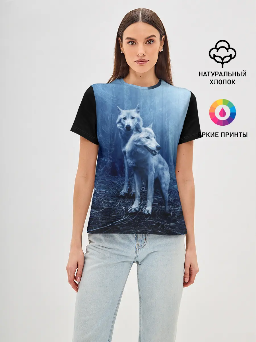 Женская базовая футболка / Волки