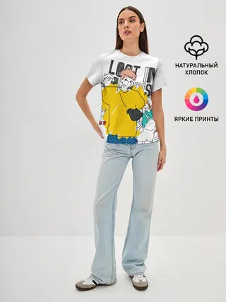 Женская базовая футболка / Итадори Юдзи - Jujutsu Kaisen