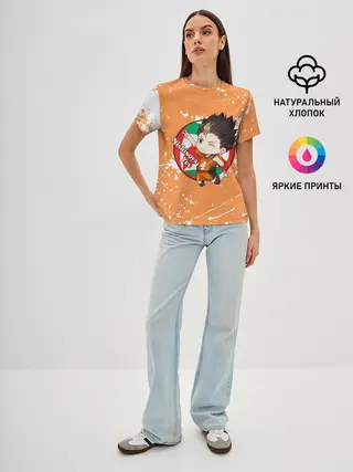 Женская базовая футболка / Nishinoya Yuo | Haikyu | Волейбол