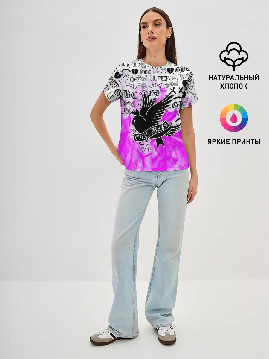 Женская базовая футболка / CRY BABY LIL PEEP