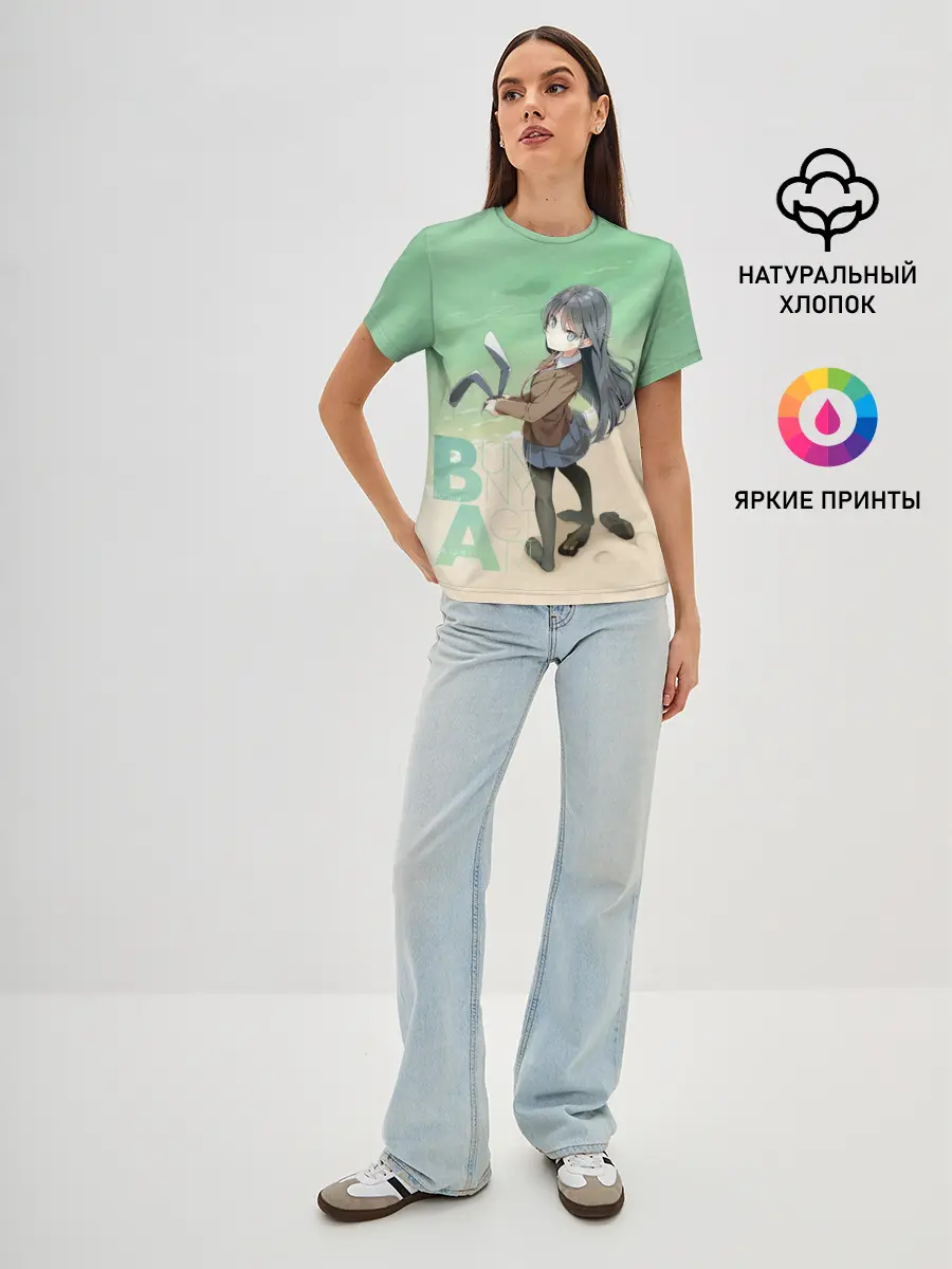 Женская базовая футболка / Bunny a Girl