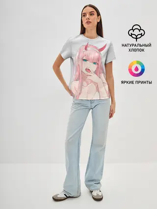 Женская базовая футболка / Senpai 02