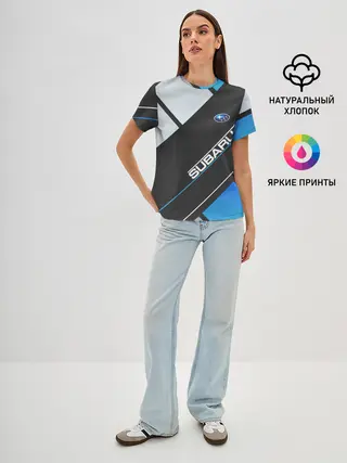 Женская базовая футболка / SUBARU