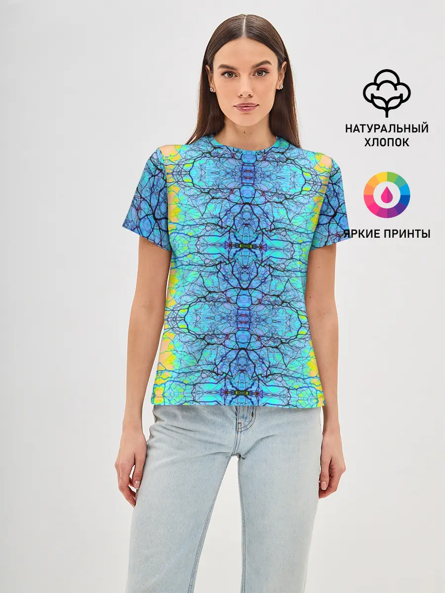 Женская базовая футболка / Психоделика