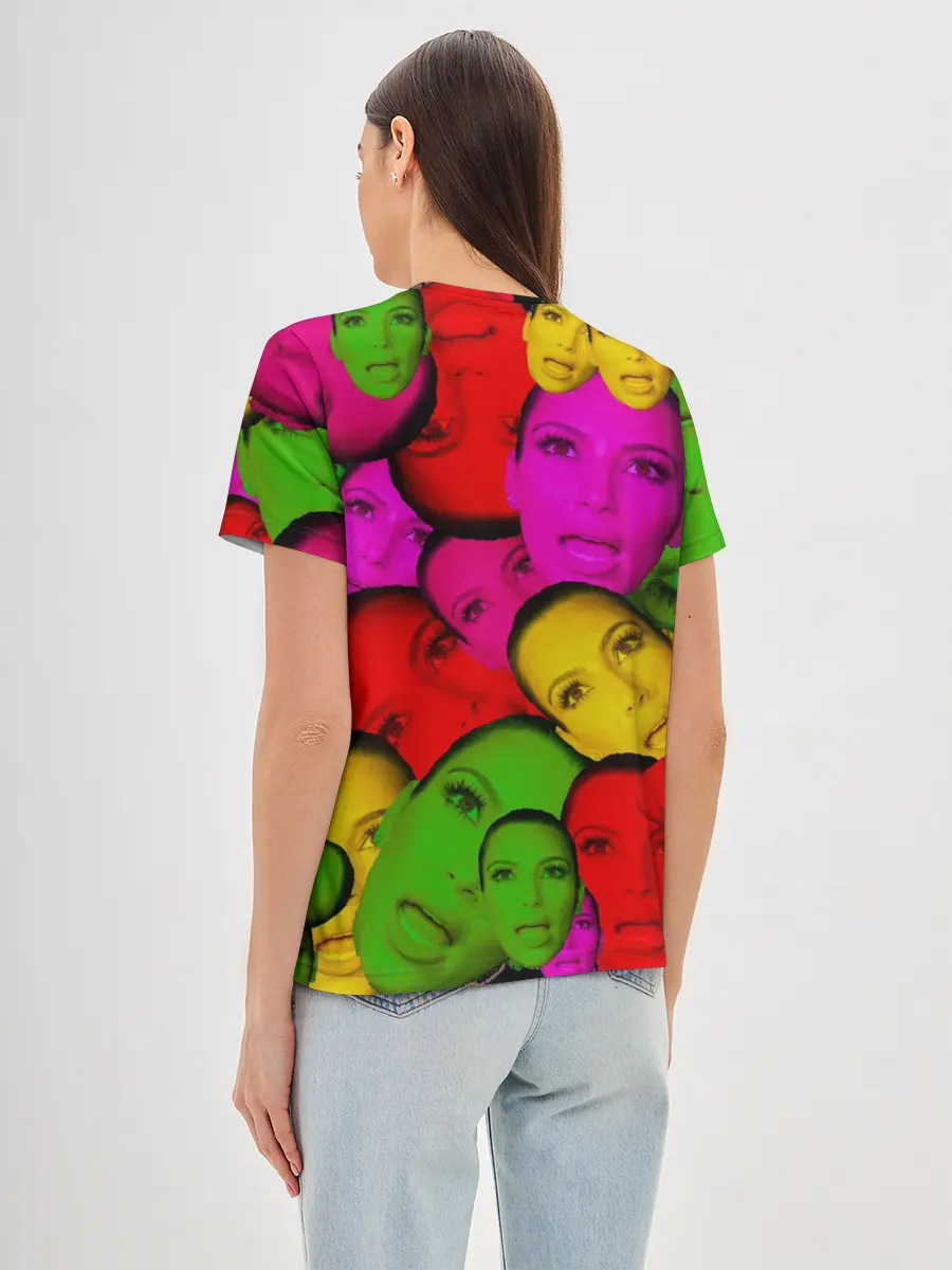 Женская базовая футболка / Crazy Kim Kardashian