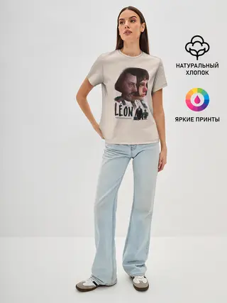 Женская базовая футболка / Леон