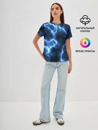 Женская базовая футболка / Электро