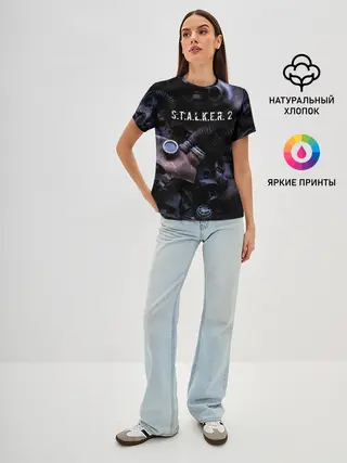 Женская базовая футболка / S.T.A.L.K.E.R. 2 | С.Т.А.Л.К.Е.Р 2