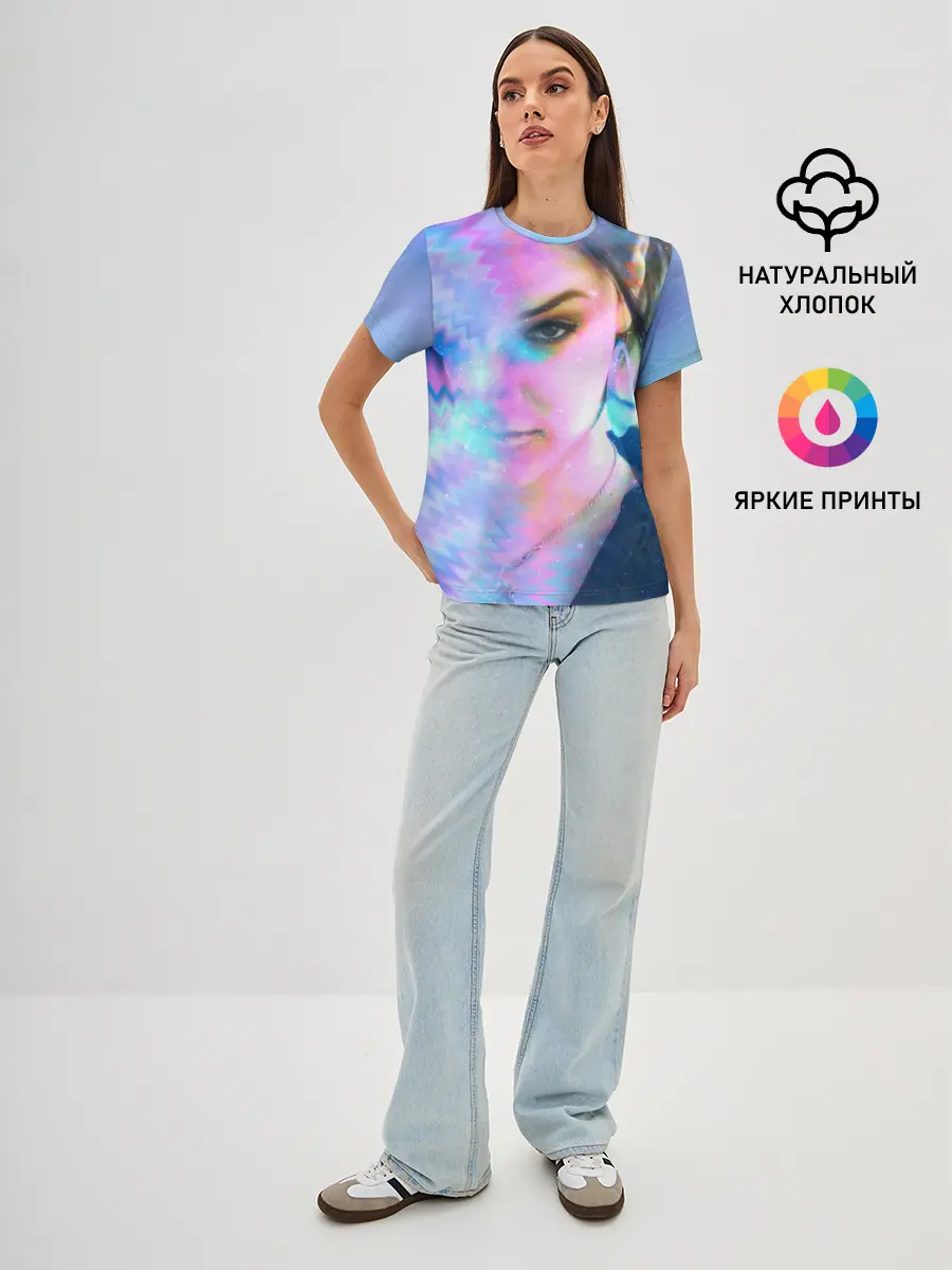 Женская базовая футболка / Саша Грей. Абстракция