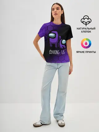Женская базовая футболка / AMONG US - DARK