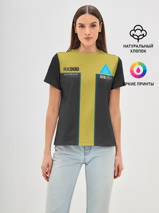 Женская базовая футболка / TrdDBH, detroit, become human,