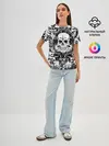Женская базовая футболка / Grunge Skull