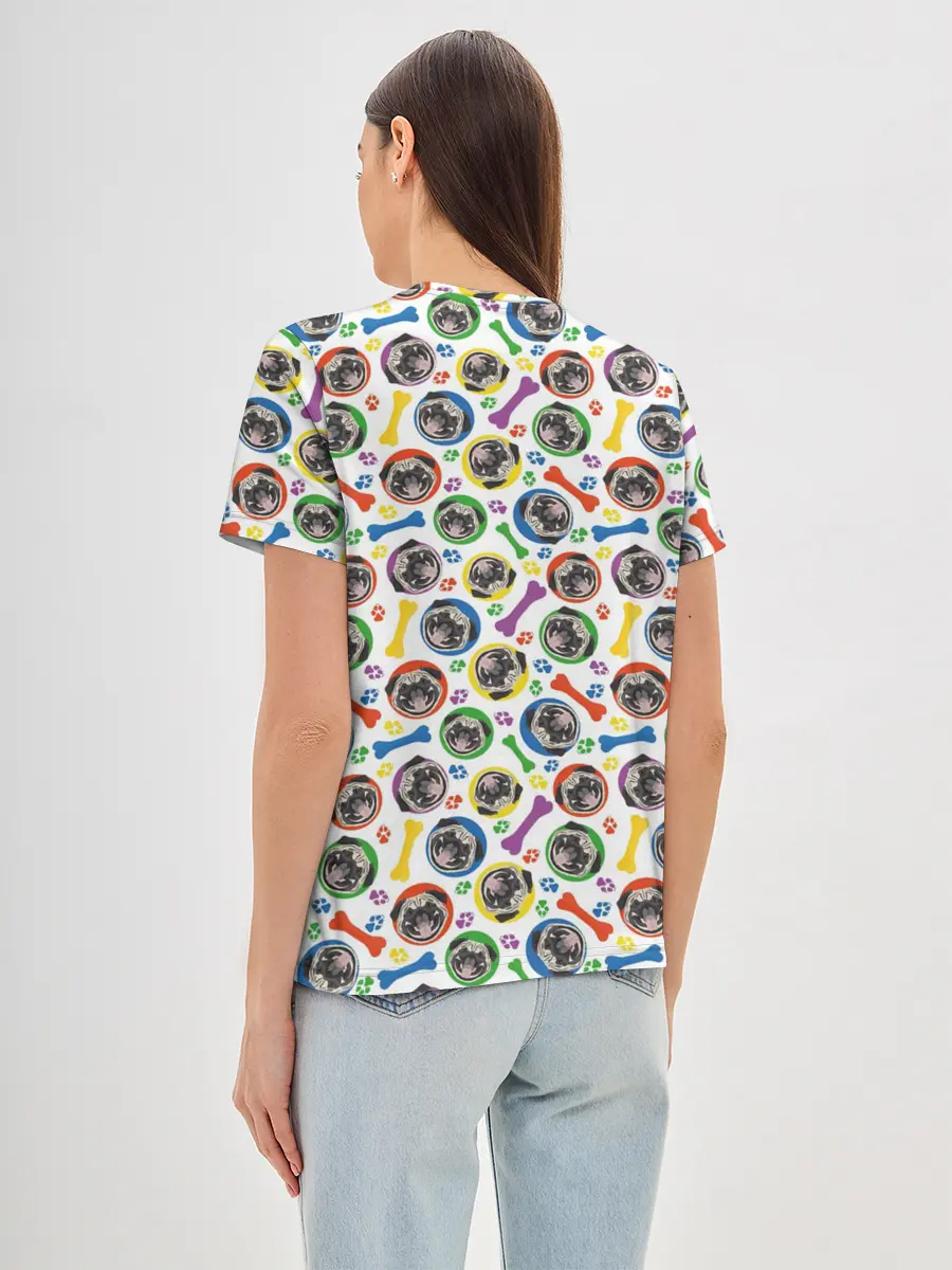 Женская базовая футболка / Мопс