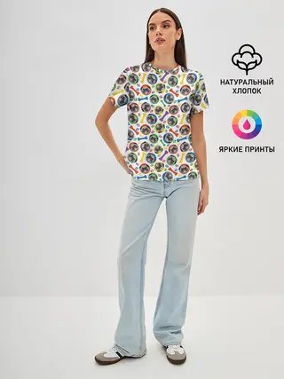 Женская базовая футболка / Мопс