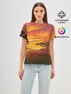 Женская базовая футболка / АФРИКАНСКАЯ САВАННА