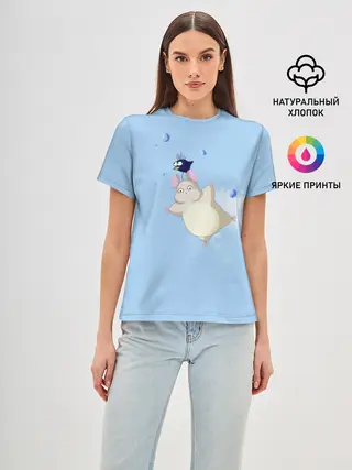 Женская базовая футболка / Бо летает с сусуватари