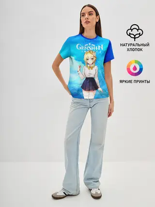Женская базовая футболка / Genshin Impact - Lumine