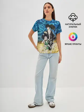 Женская базовая футболка / Хяккимару с Дороро | DORORO