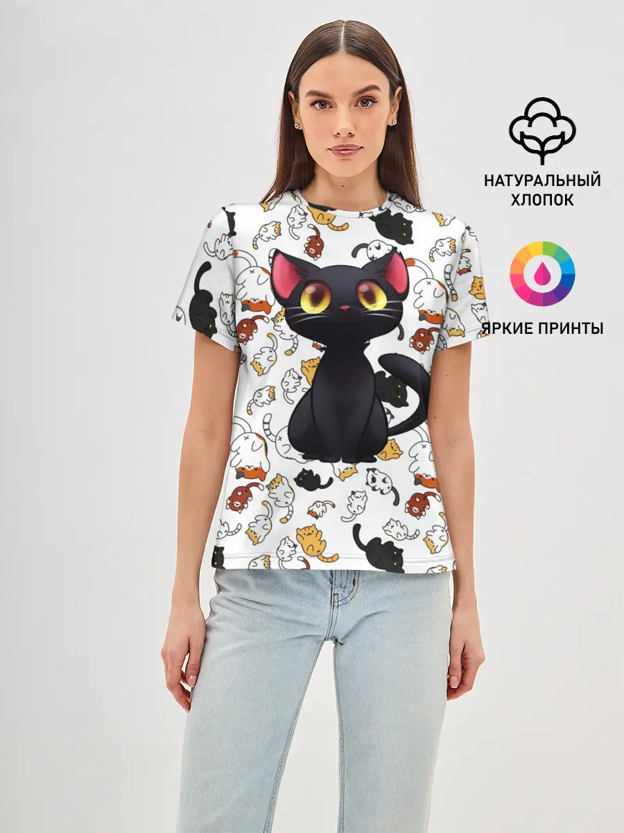 Женская базовая футболка / Котэ | Котята