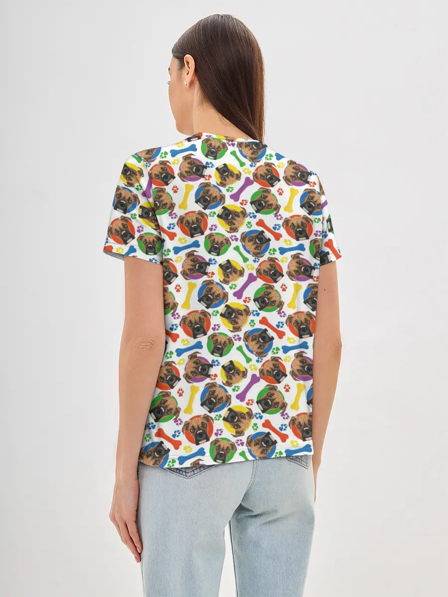 Женская базовая футболка / Немецкий Боксёр