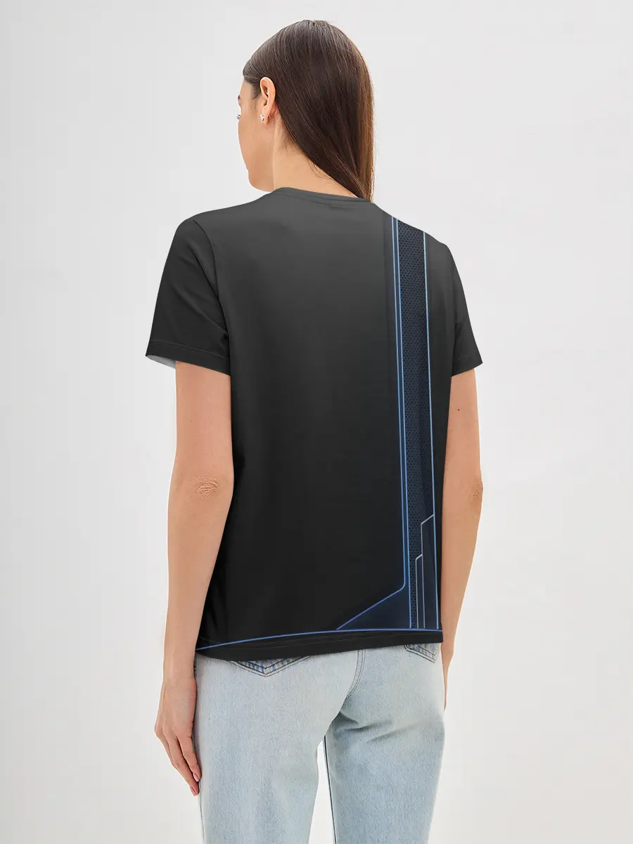 Женская базовая футболка / сдвиг