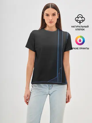 Женская базовая футболка / сдвиг