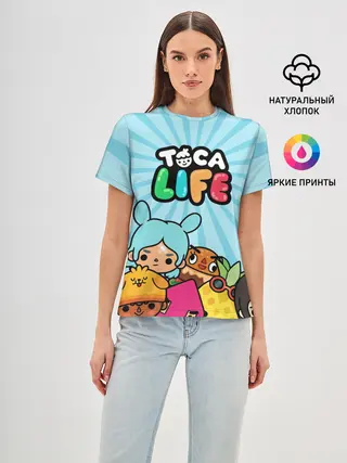 Женская базовая футболка / Toca boca life