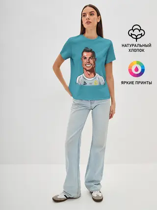 Женская базовая футболка / КариРоналдо