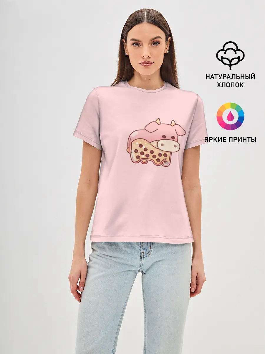 Женская базовая футболка / Стеклянная свинка
